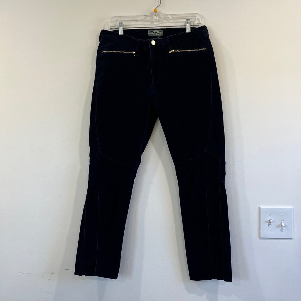 Vintage Lauren Ralph Lauren Corduroy straigh Navy Blue pants Size 12